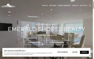 Emerald Shores Realty website