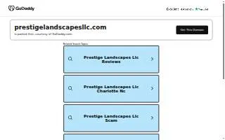 Prestige Landscapes, LLC website