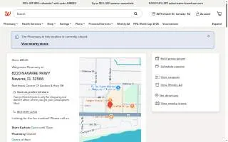 Walgreens of Navarre website