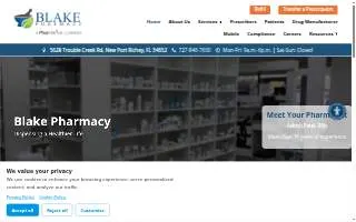 Blake Pharmacy website