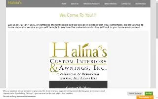 Halina's Custom Interiors & Awnings Inc. of New Port Richey website