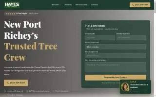 Hayes Tree Service Inc website