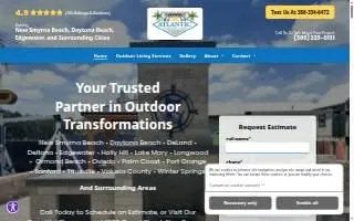 Atlantic Outdoor Living of New Smyrna Beach website