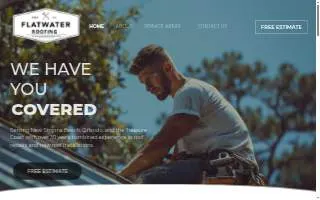 Flatwater Roofing website