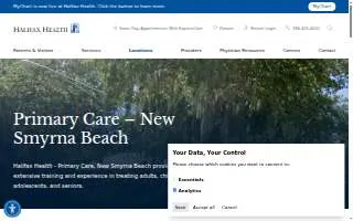Halifax Health - Primary Care New Smyrna Beach website