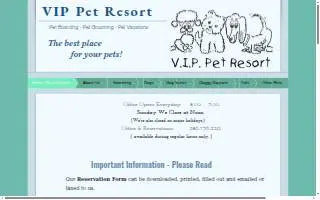 VIP Pet Resort of New Smyrna Beach website