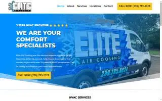 Elite Air Cooling website