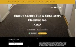 Unique Carpet Tile & Upholstery Cleaning Inc of North Lauderdale website