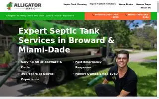 Alligator Septic of North Miami Beach website