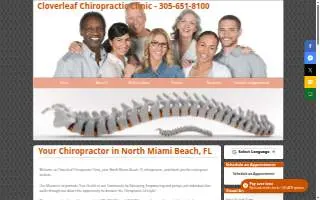 Cloverleaf Chiropractic Clinic of North Miami Beach website