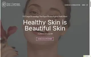 Del Campo Dermatology & Laser Institute of North Miami Beach website