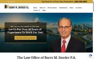 The Law Office of Barry M. Snyder P.A. website