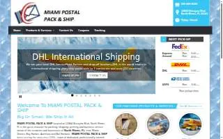 Miami Postal Pack & Ship website