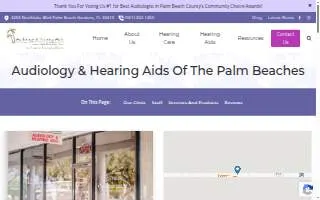 Audiology & Hearing Aids of the Palm Beaches website