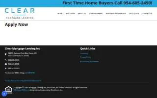 Clear Mortgage Lending, Inc website