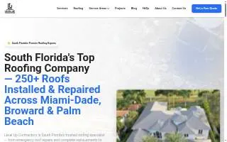 Level Up Contractors website