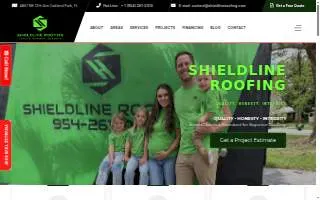 Shieldline Roofing website