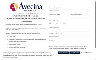 Avecina Medical Urgent Care - Ocala website