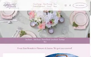 Beautiful Moments Party Rental & Design LLC website