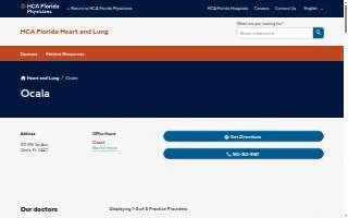 HCA Florida Heart and Lung - Ocala website