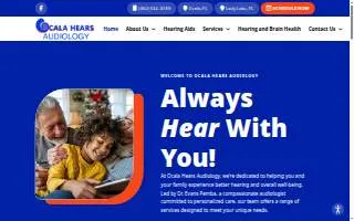 Ocala Hears Audiology website