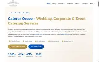 Exclusive Affairs Catering website