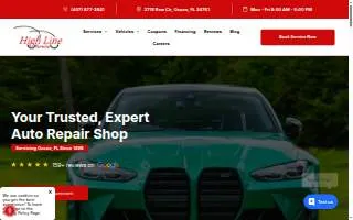 High Line Service and Repair website