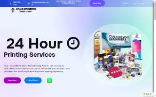 Atlas Printers website