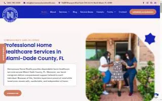 Harmonious Home Health website