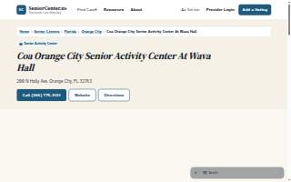 COA Orange City Senior Center Activity Center & Neighborhood Dining Site