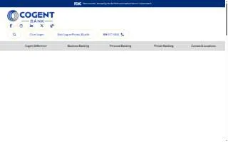 Cogent Bank website