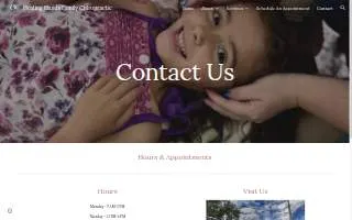Healing Hands Family Chiropractic of Orange City website