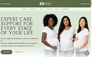 Mallick OB/GYN LLC of Orange City website