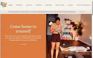 Orange City Yoga website