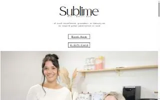 Sublime Wax & Beauty Bar website