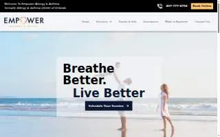 Empower Allergy & Asthma website