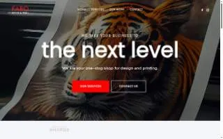 Faro Design & Print website