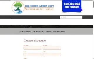 Top Notch Arbor Care website
