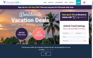VacationVIP.com website