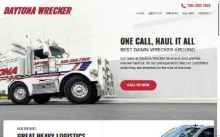 Daytona Wrecker Services of Ormond Beach website