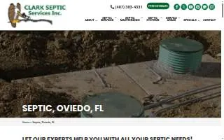 Clark Septic of Oviedo website