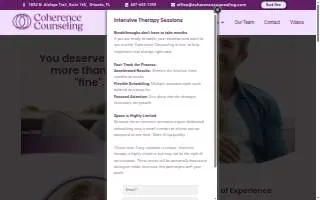 Coherence Counseling website