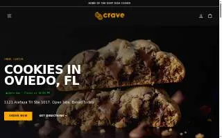 Crave Cookies of Oviedo website