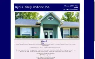 Dycus Family Medicine PA website