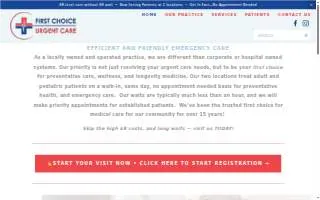 First Choice Urgent Care website