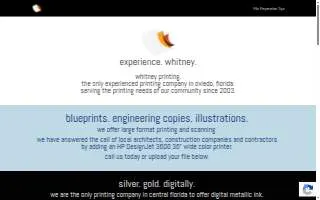 Whitney Printing Co, Inc. website