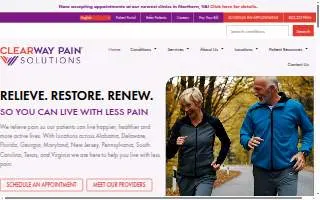 Clearway Pain Solutions of Pace website