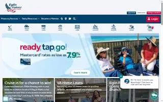 Eglin Federal Credit Union of Pace website