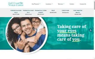 Gulf Coast Vision Center of Pace website