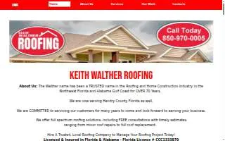 Keith Walther Roofing LLC website